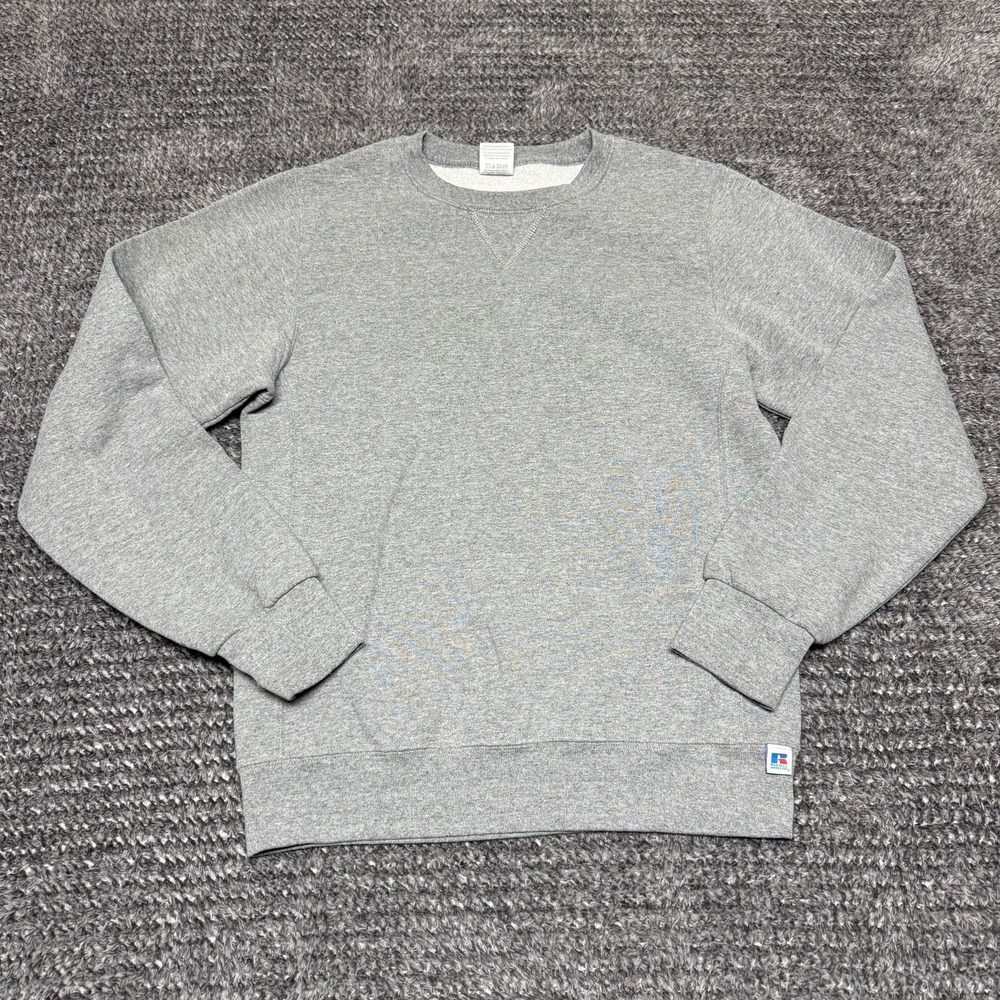 Russell Athletic Mens Crewneck Sweatshirt Pullover Small S Gray Athletic Fleece